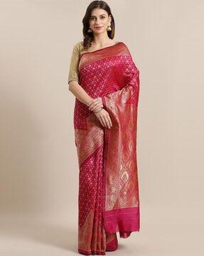 printed traditional saree