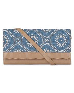 printed travel wallet with detachable strap