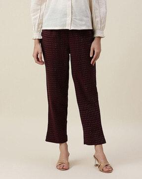 printed trousers with insert pockets