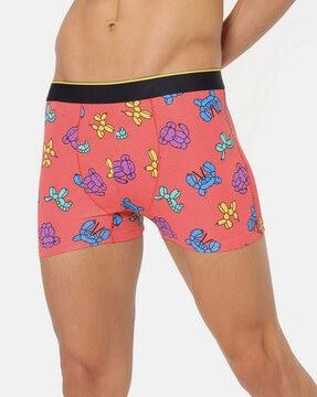 printed trunks with elasticated waist