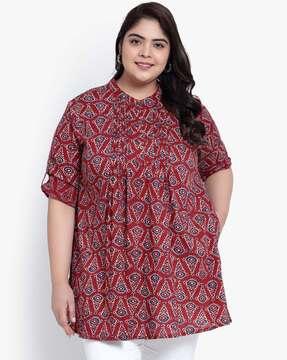 printed tunic with inside pocket