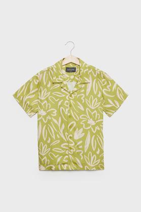 printed viscose boys shirt - multi