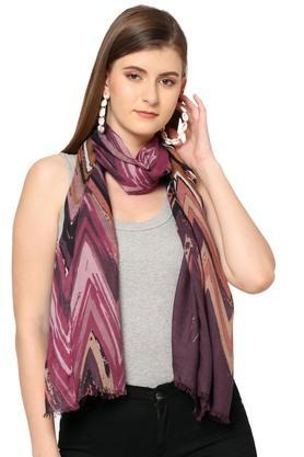 printed viscose rayon regular fit womens casual scarf - multi