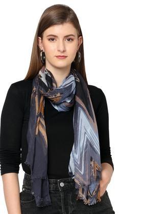 printed viscose rayon regular fit womens casual scarf - multi