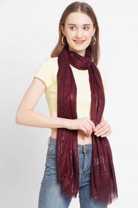 printed viscose rayon regular fit womens casual scarf - red