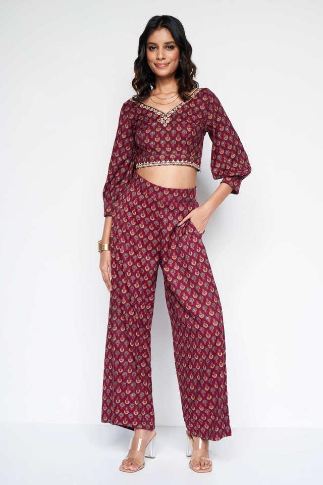 printed viscose woven womens co-ord set