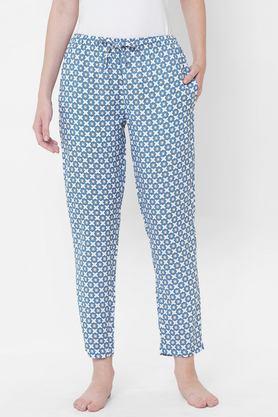 printed women's lounge pants - blue