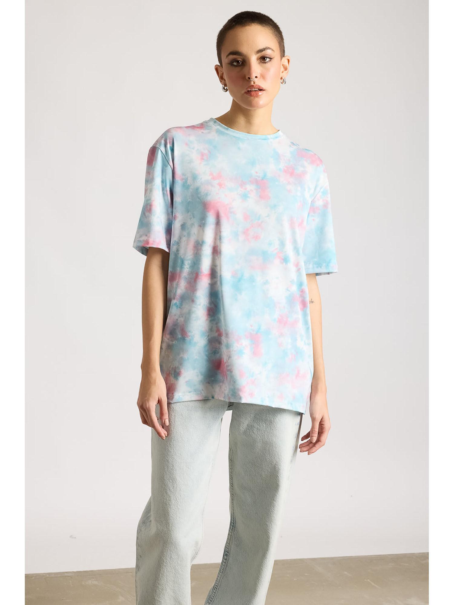 printed women's t-shirt - tie dye effect