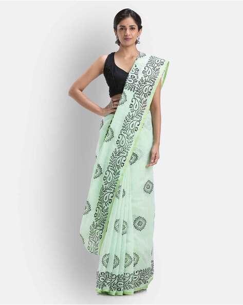 printed woven saree