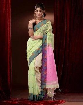 printed woven saree