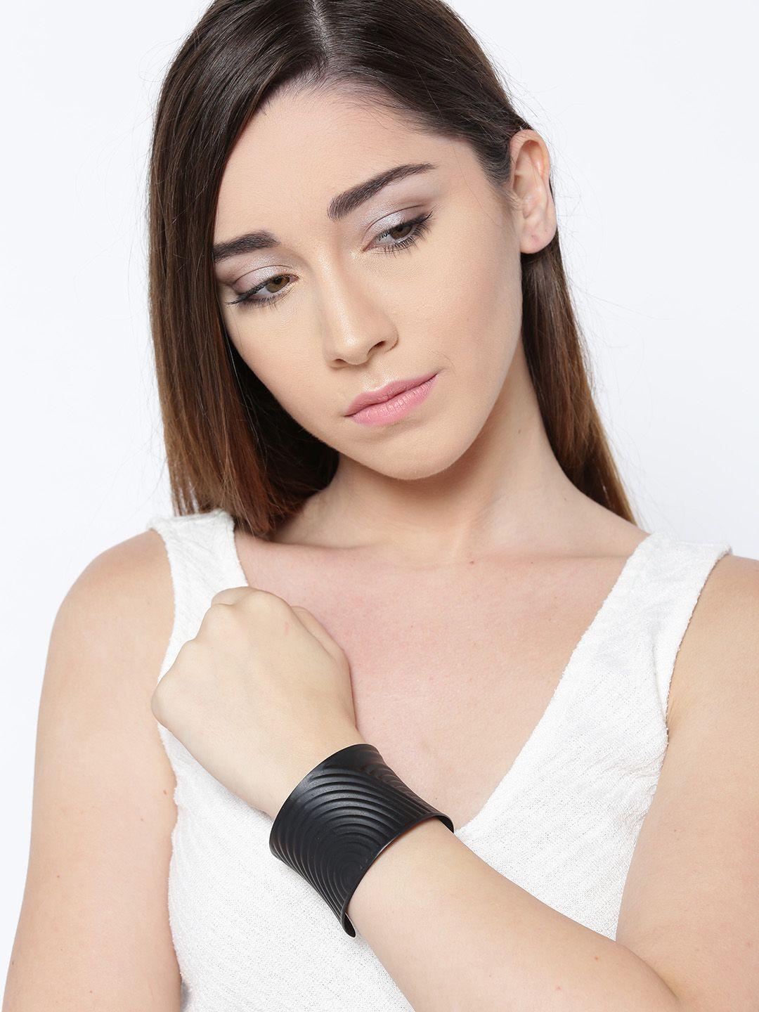 prita black cuff bracelet