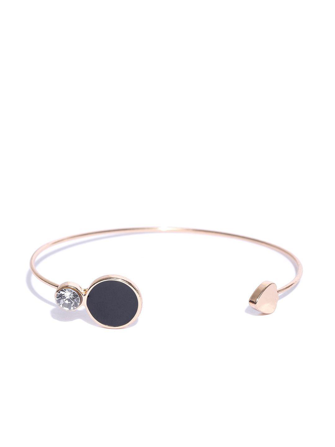 prita gold-plated stone-studded cuff bracelet