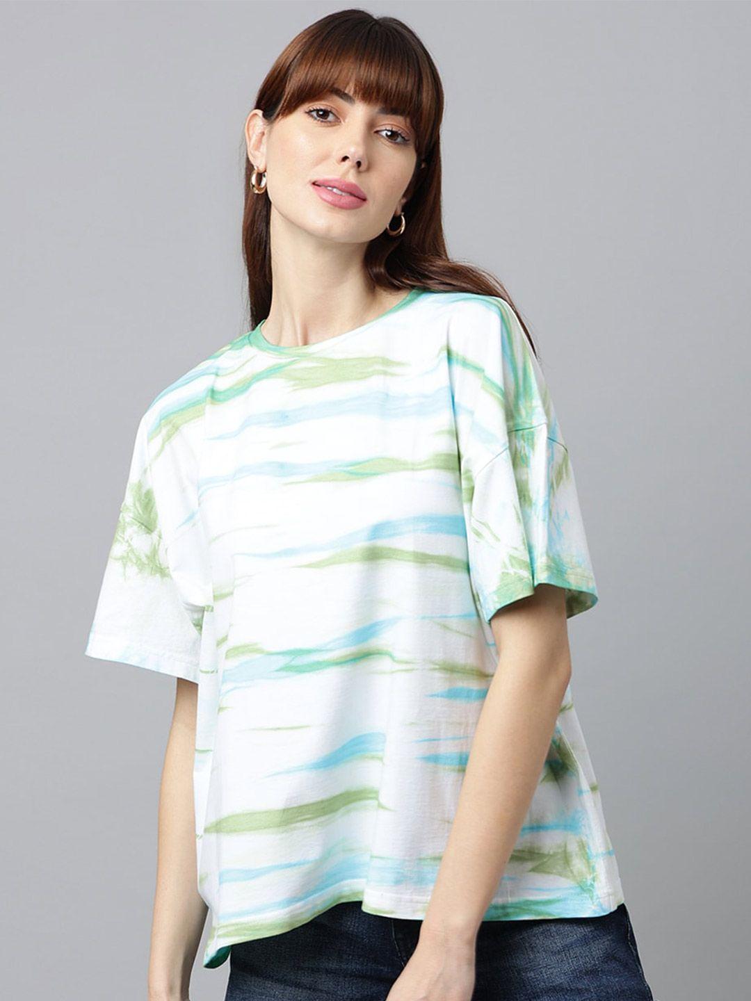 pritla tie and dye drop-shoulder pure cotton t-shirt