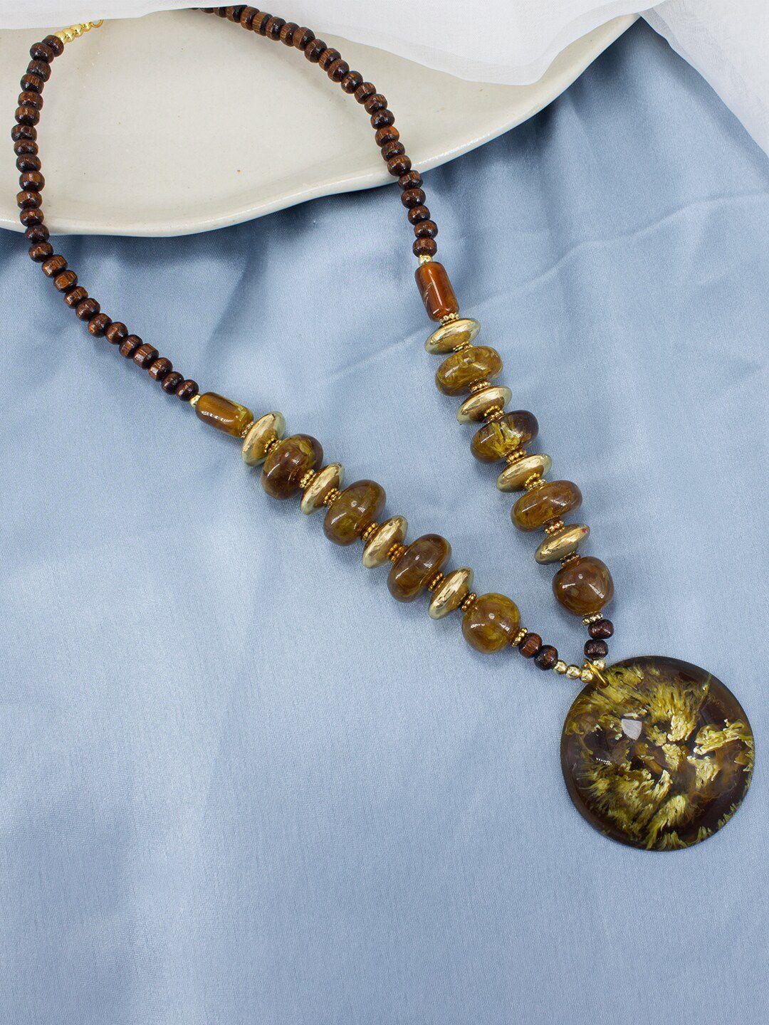priviu beaded copper necklace