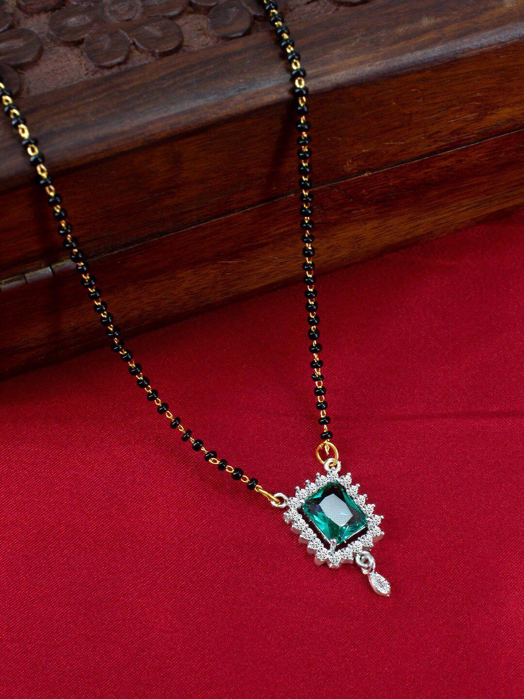 priviu green & black brass brass-plated necklace