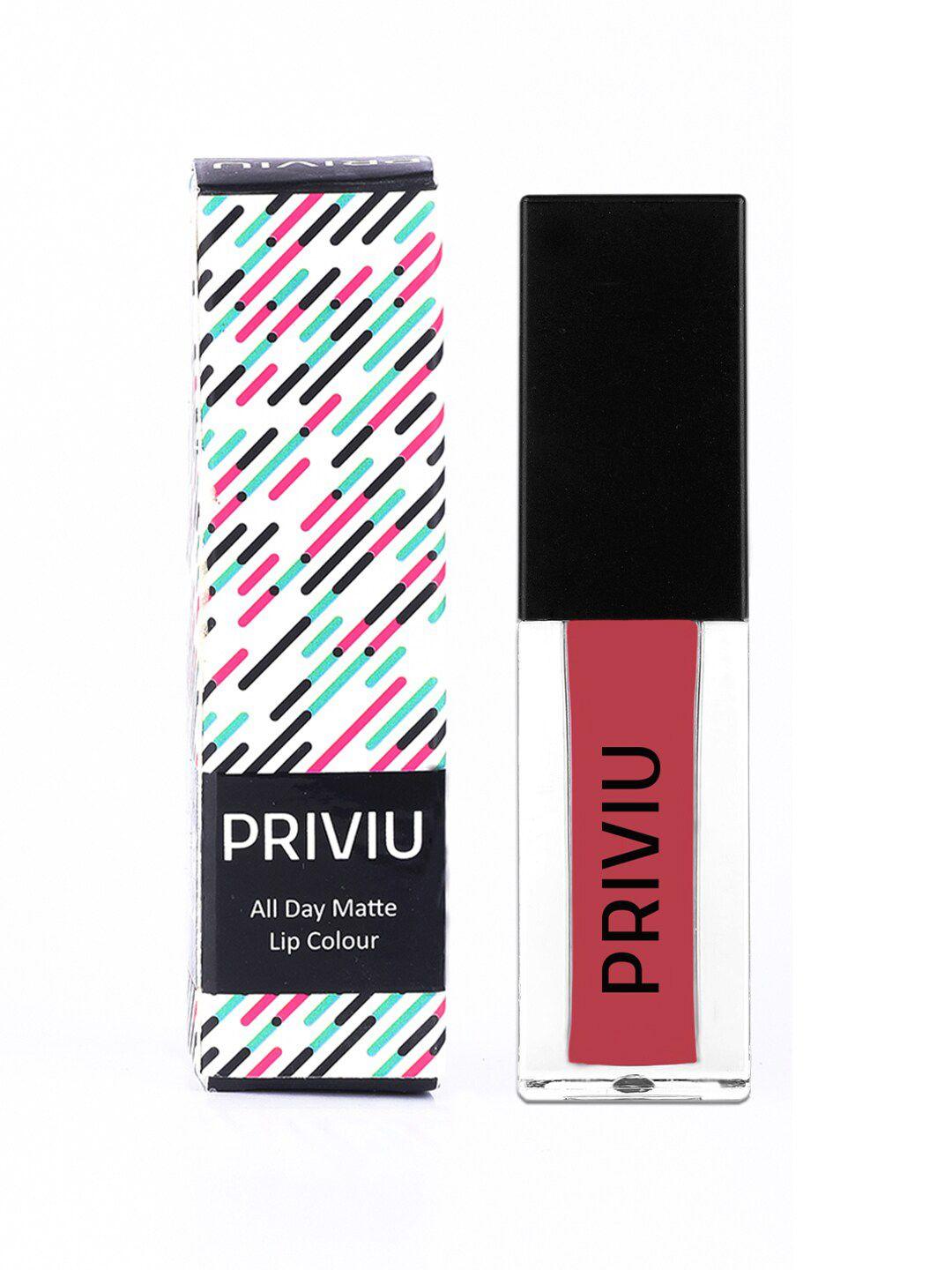 priviu all day matte liquid lipstick 4.5 ml - coral blush 305