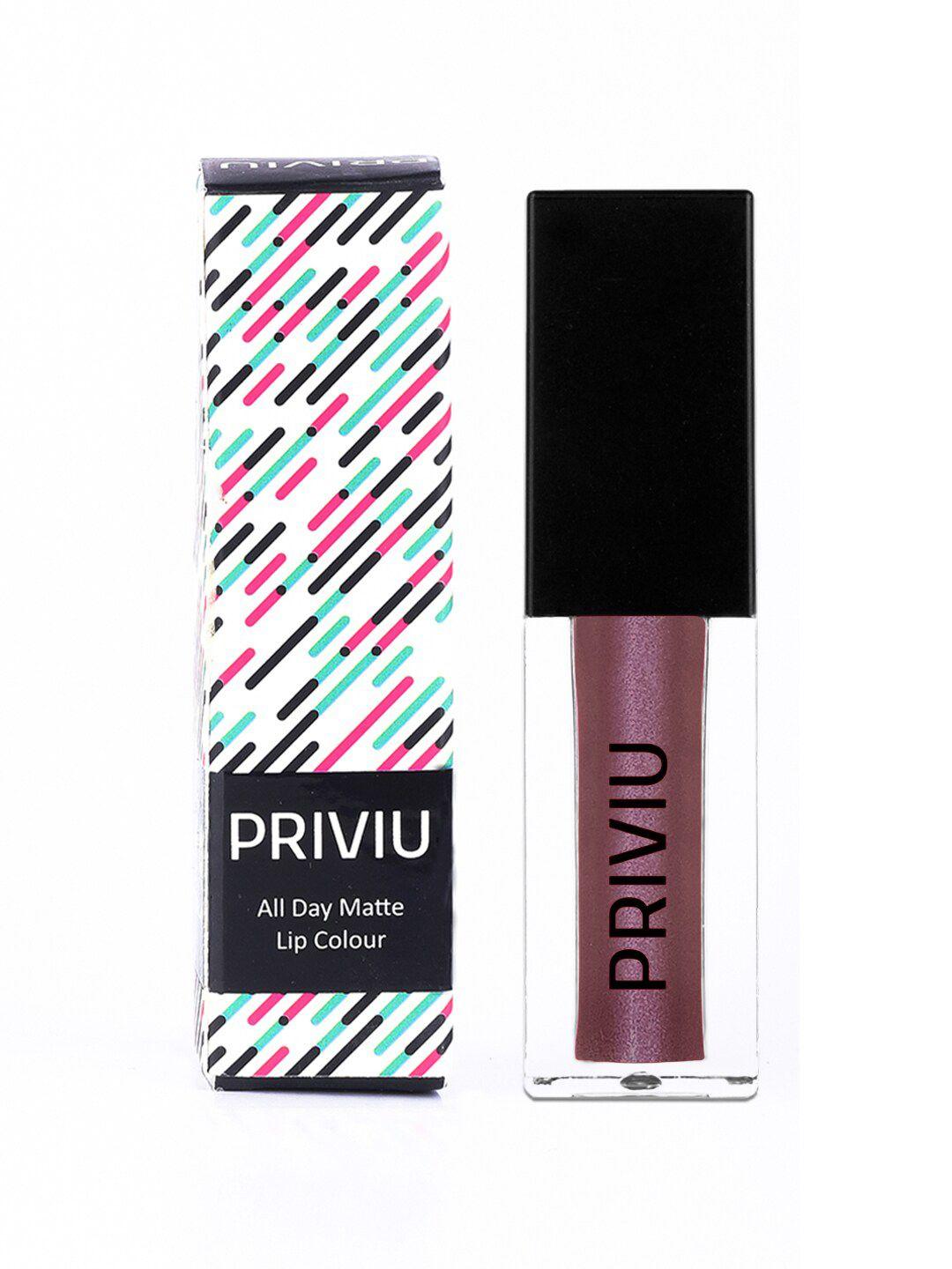 priviu all day matte liquid lipstick 4.5 ml - mauve quartz 482