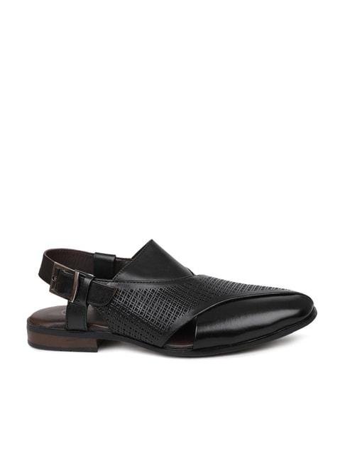 privo by inc.5 men's black back strap sandals