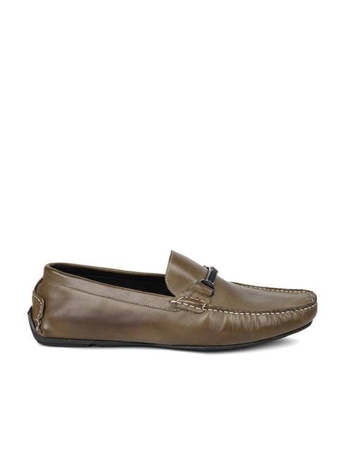 privo by inc.5 men's olive formal loafers