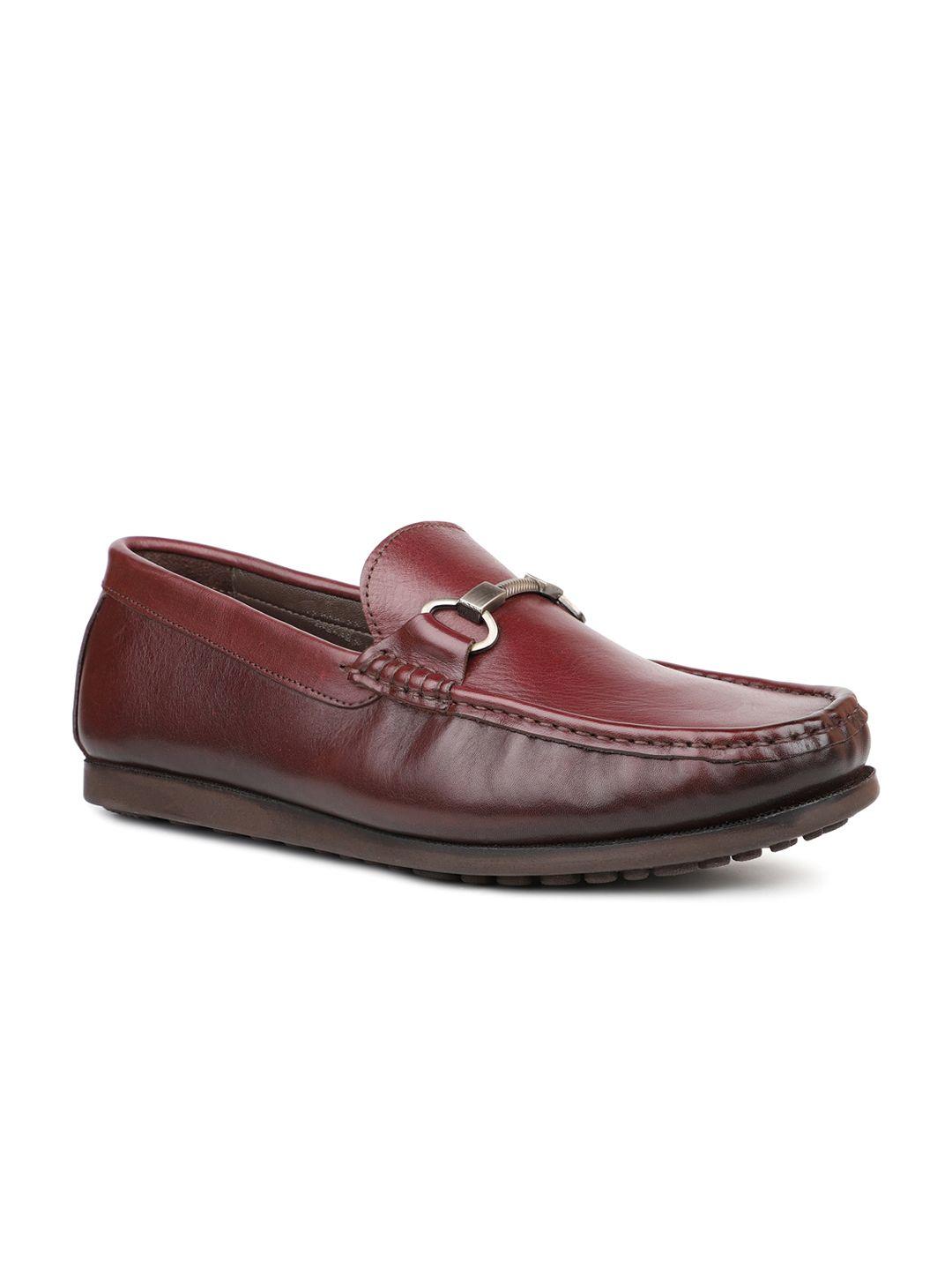 privo men embellished square toe leather comfort insole horsebit loafers
