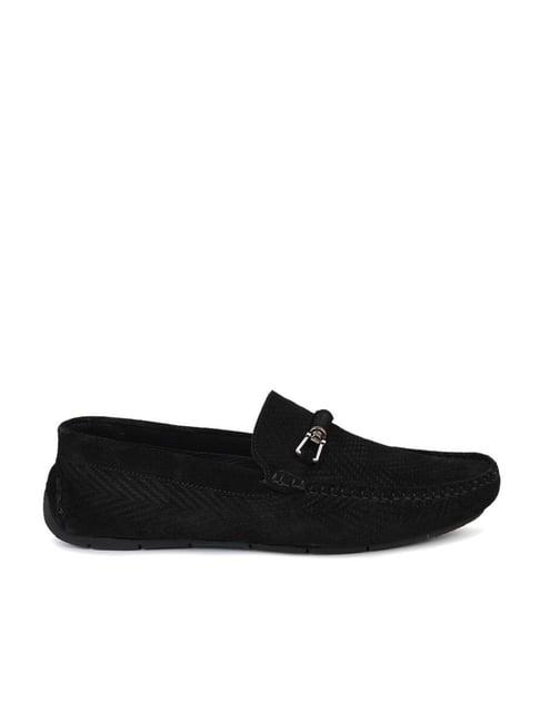 privo by inc.5 men's black casual loafers