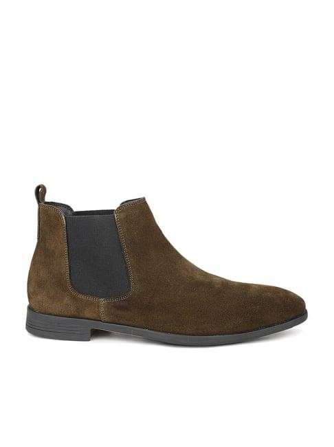 privo by inc.5 men's green chelsea boots