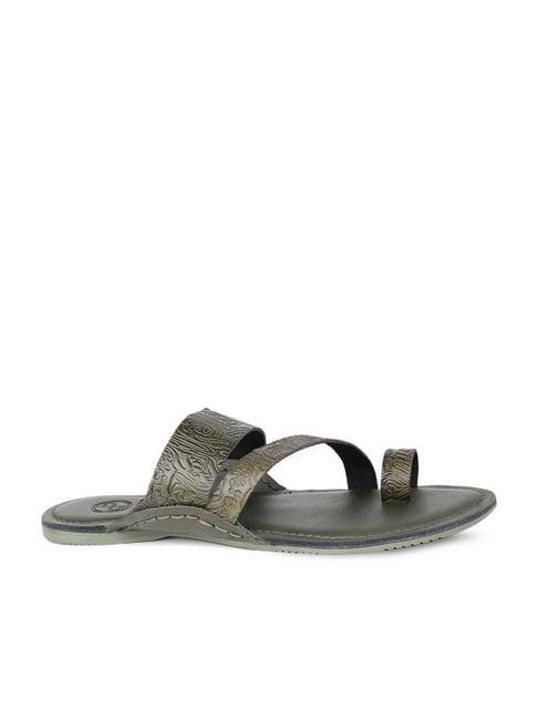 privo by inc.5 men's green toe ring sandals