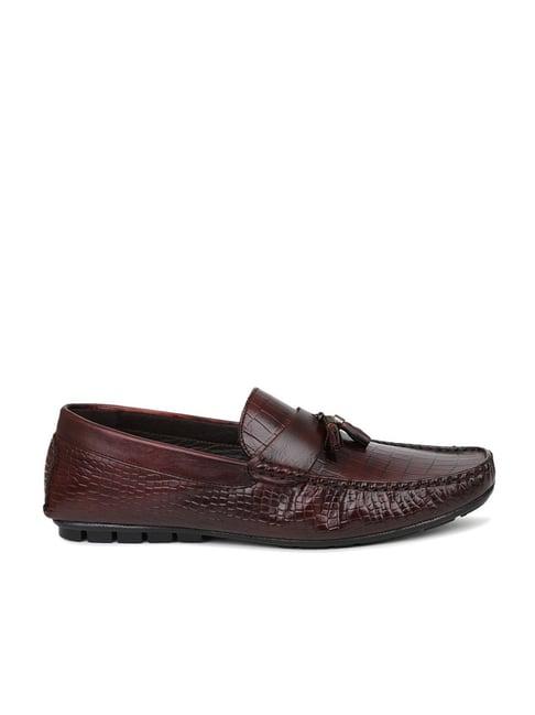 privo by inc.5 men's tassel trim cherry mocassins