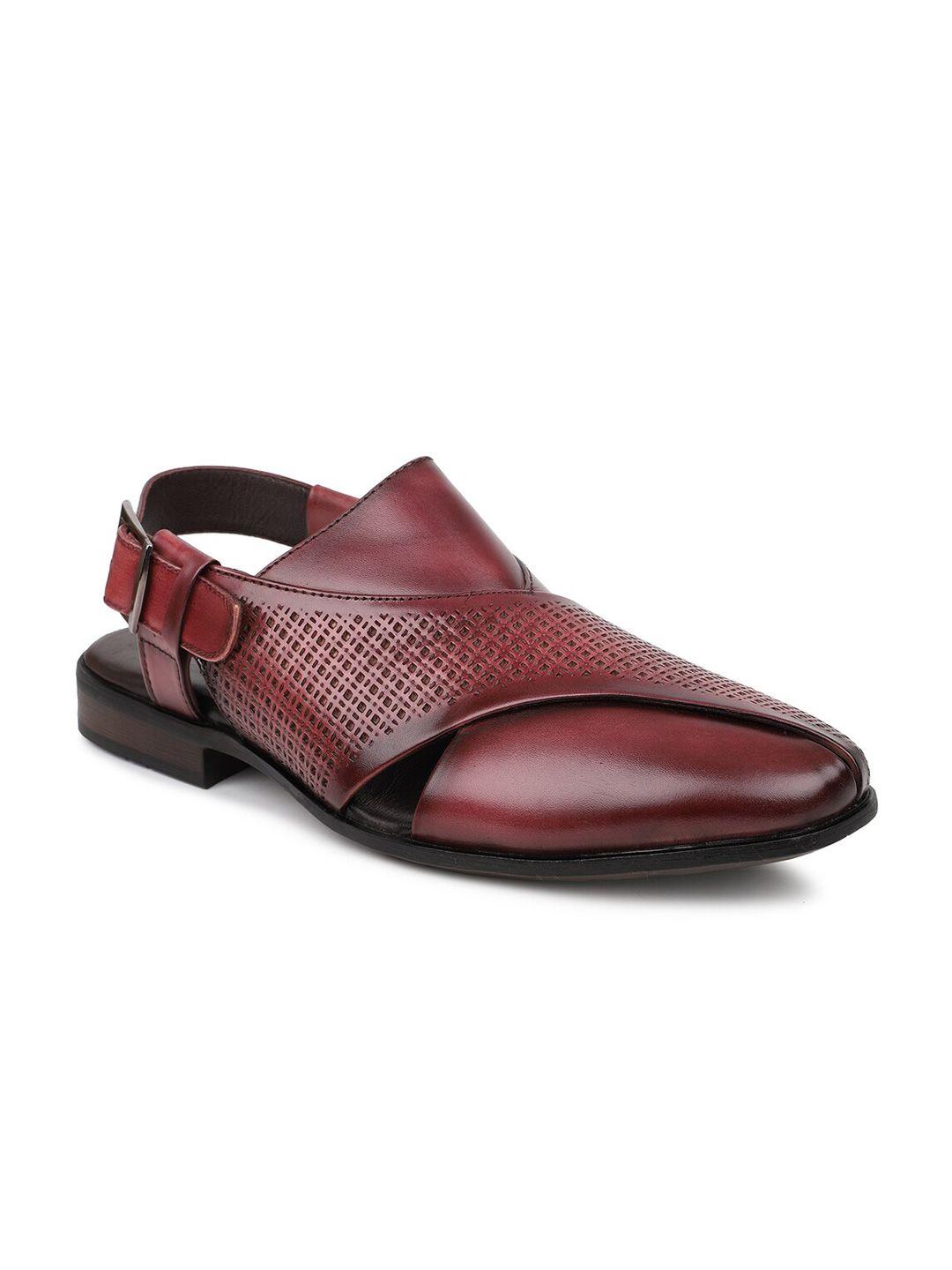 privo men leather shoe-style sandals