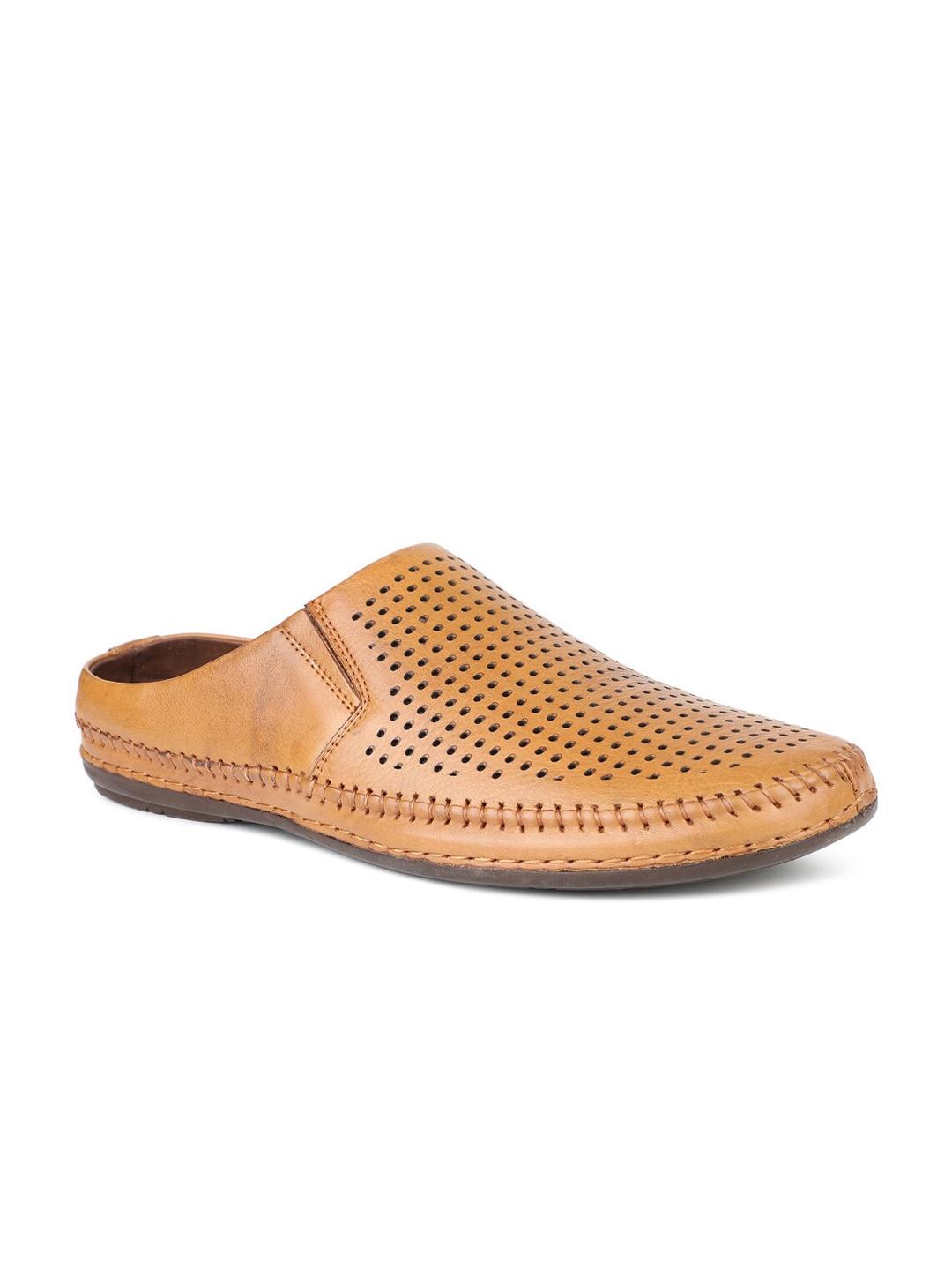 privo men perforations leather laser cuts mules