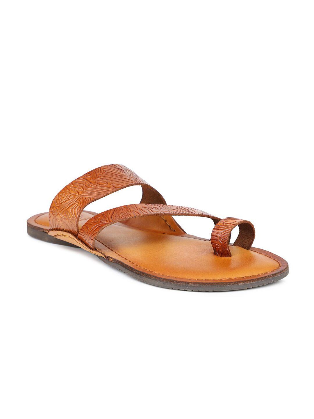 privo men tan & black leather comfort sandals