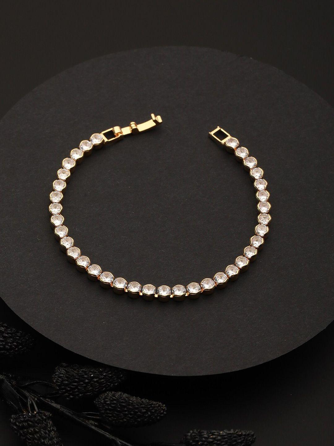 priyaasi gold-plated american diamond wraparound bracelet