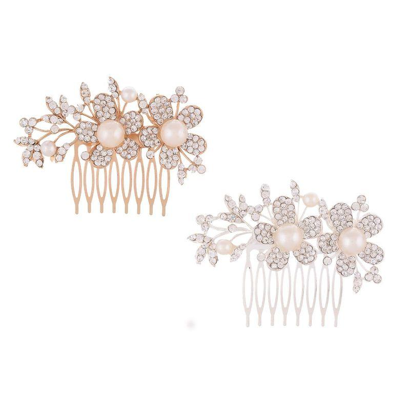 priyaasi combo of 2 gold and silver plated hair accessories