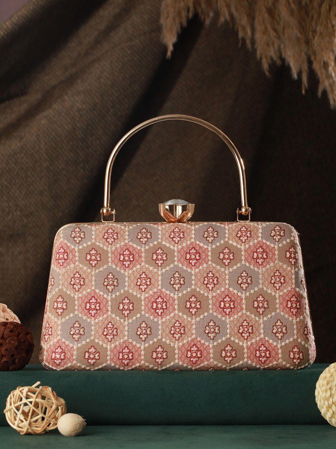 priyaasi embroidered box clutch