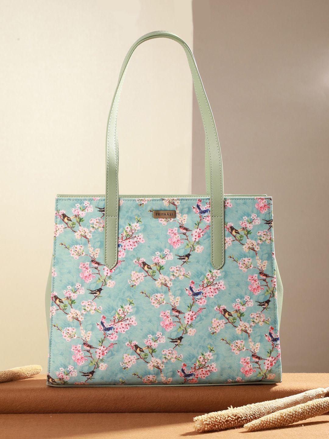 priyaasi floral printed structured shoulder bag