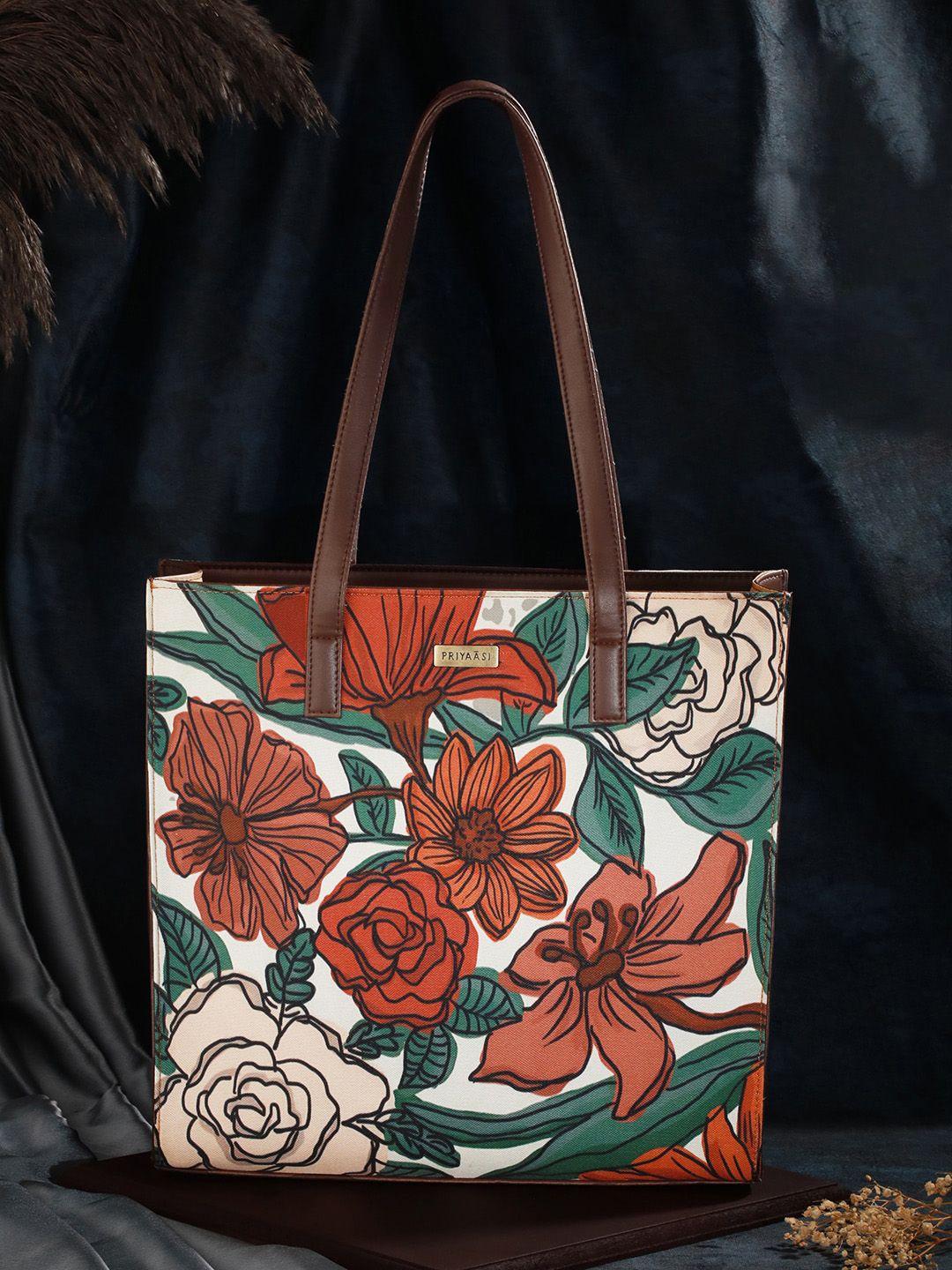 priyaasi floral printed structured shoulder bag