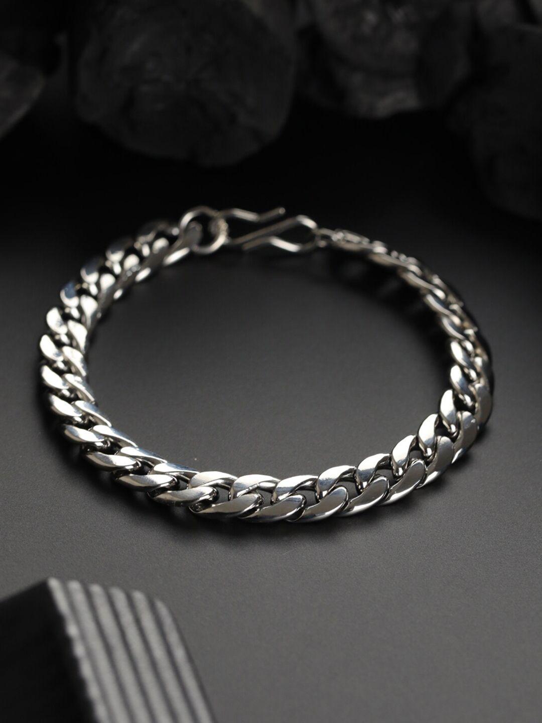 priyaasi men silver-plated link bracelet