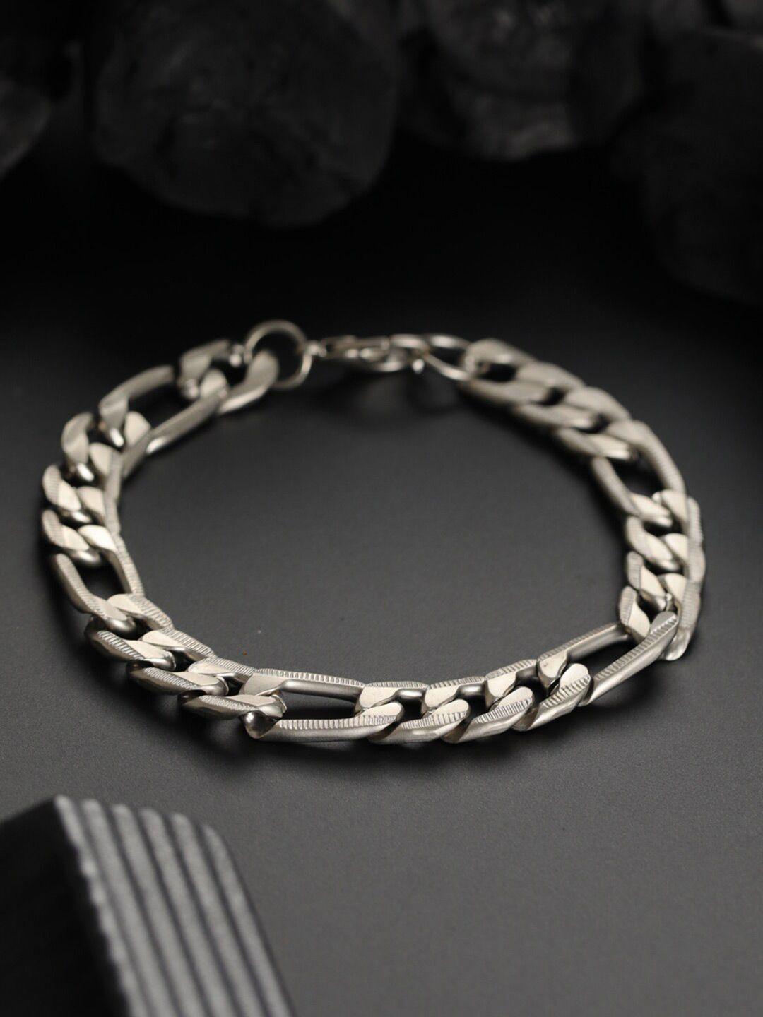 priyaasi men silver-plated wraparound bracelet