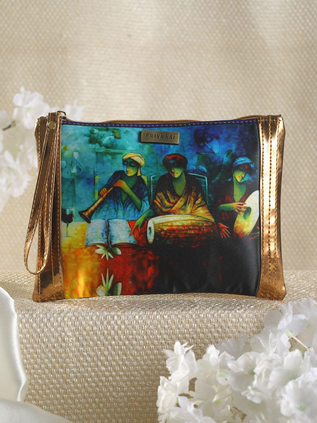 priyaasi multicoloured structured handheld bag