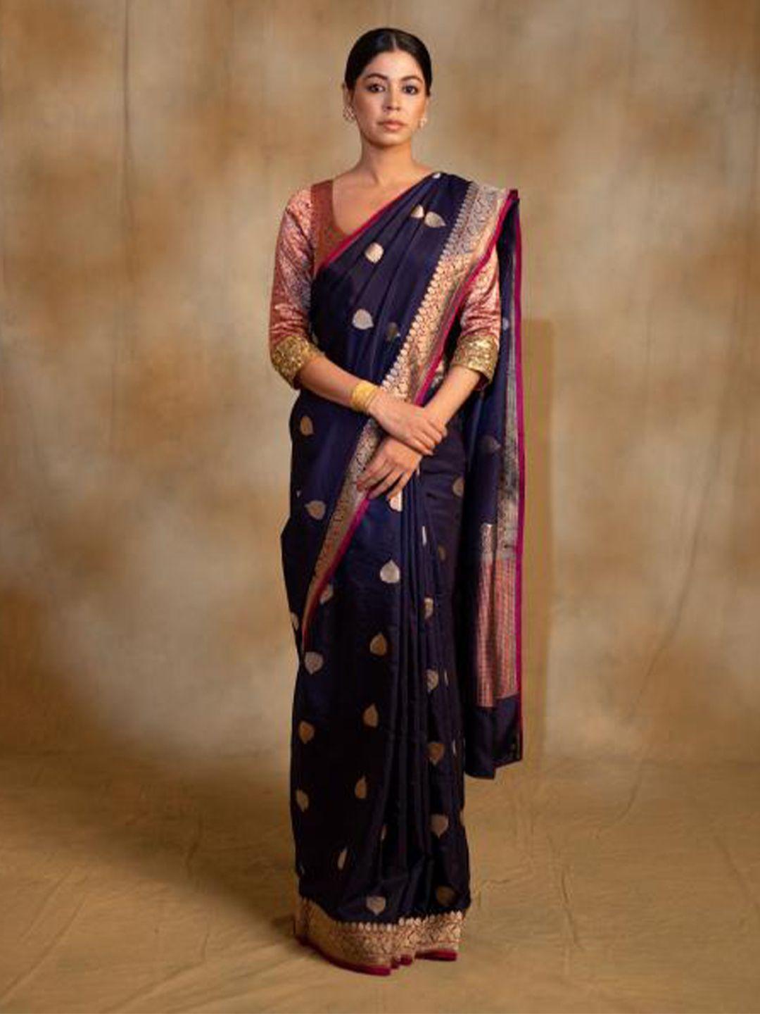 priyankaraajiv arshiya woven designed pure silk saree
