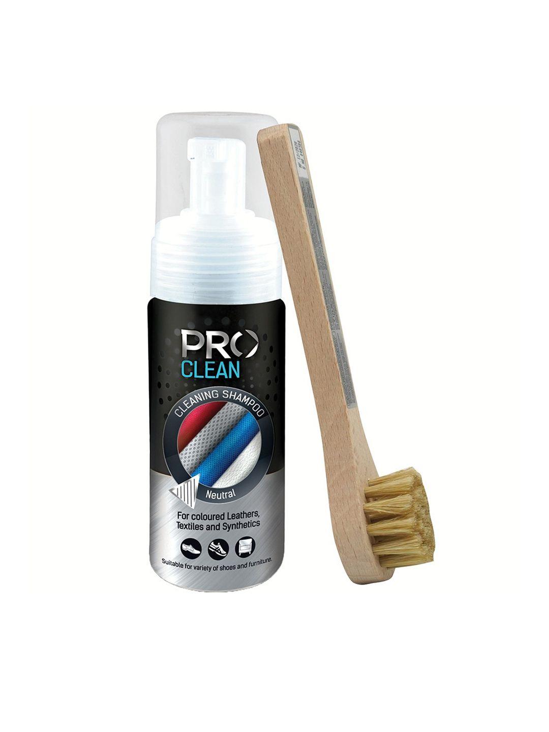 pro black & beige solid cleaning shampoo & application brush