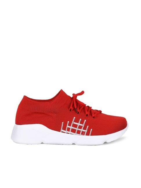 pro by khadims men's red running shoes
