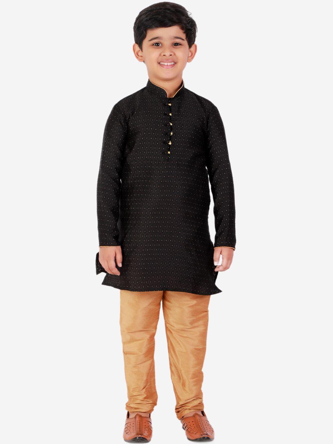 pro-ethic style developer boys black kurta with pyjamas