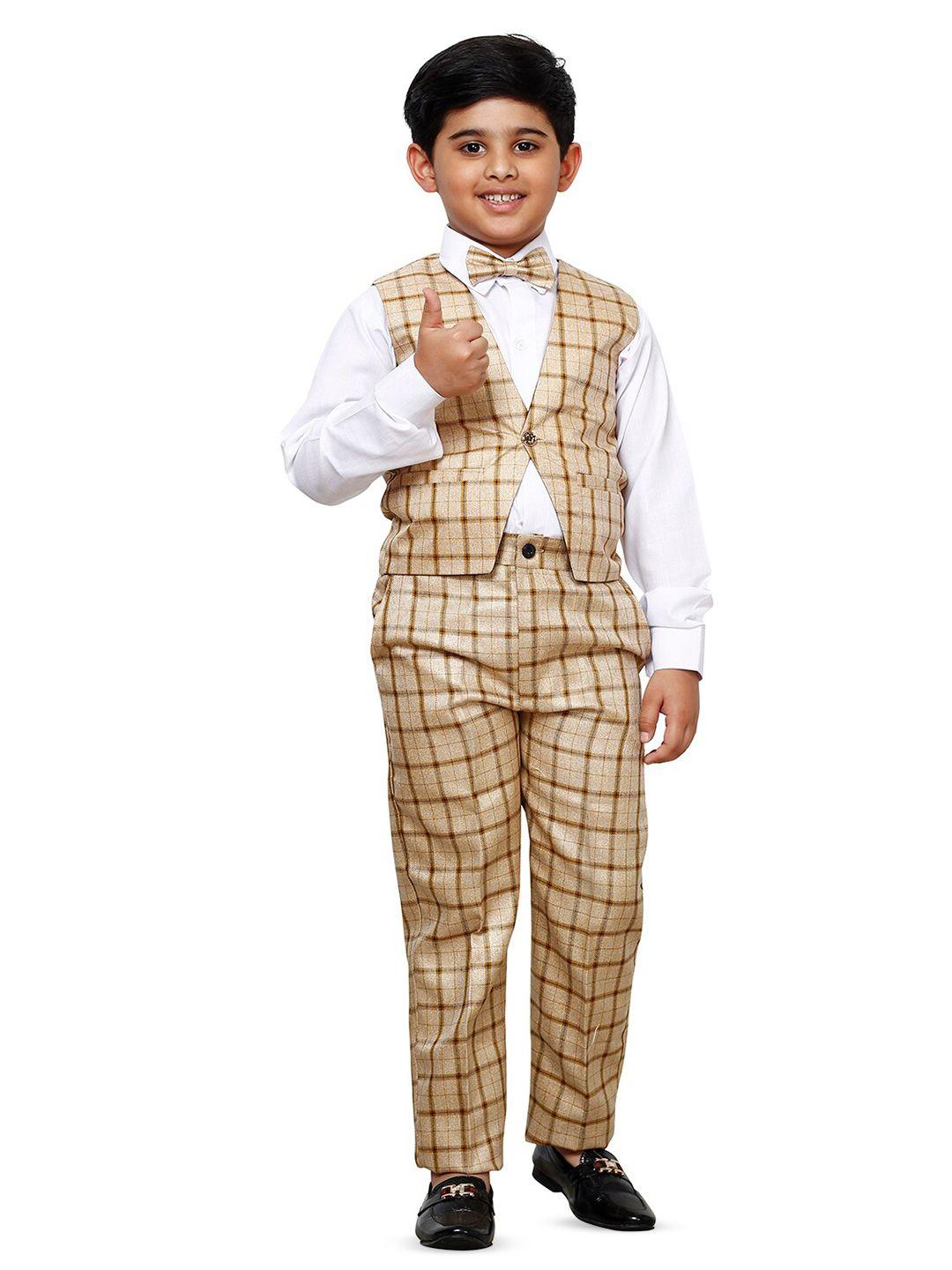 pro-ethic style developer boys checked long sleeves shirt collar shirt with trousers