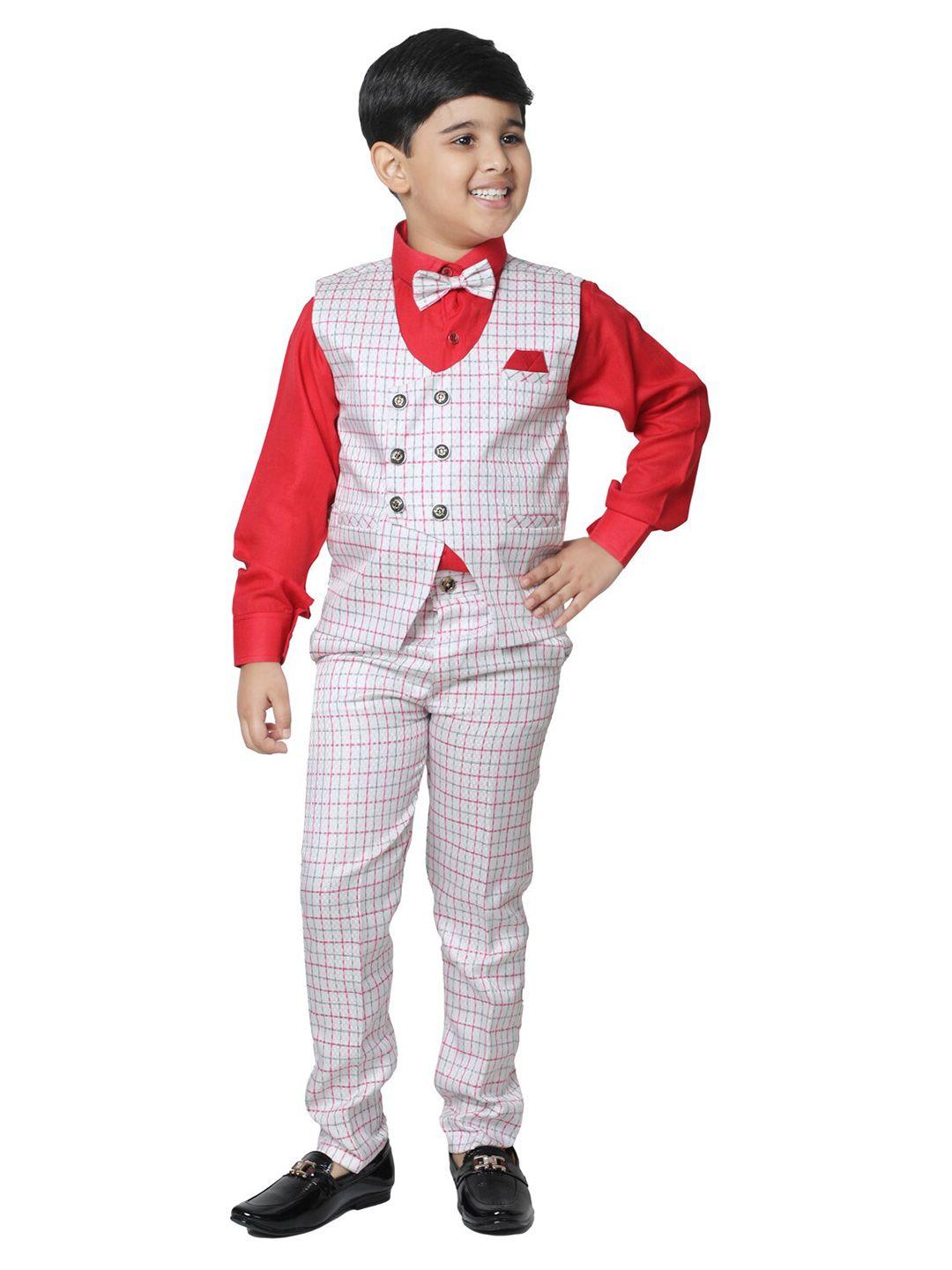 pro-ethic style developer boys checked regular fit 3 piece suit set