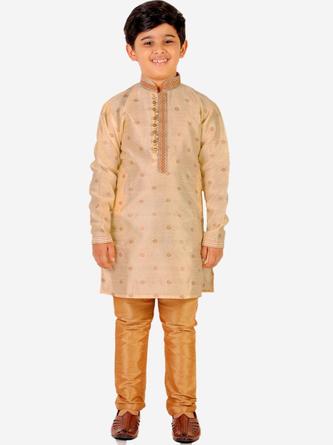 pro-ethic style developer boys ethnic motifs kurta with churidar