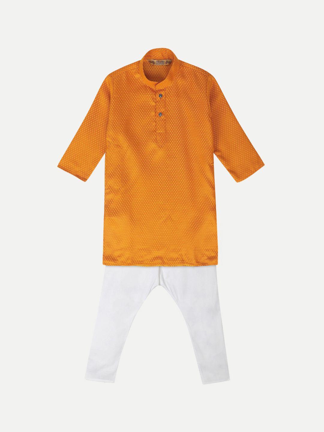 pro-ethic style developer boys orange regular kurta with pyjamas