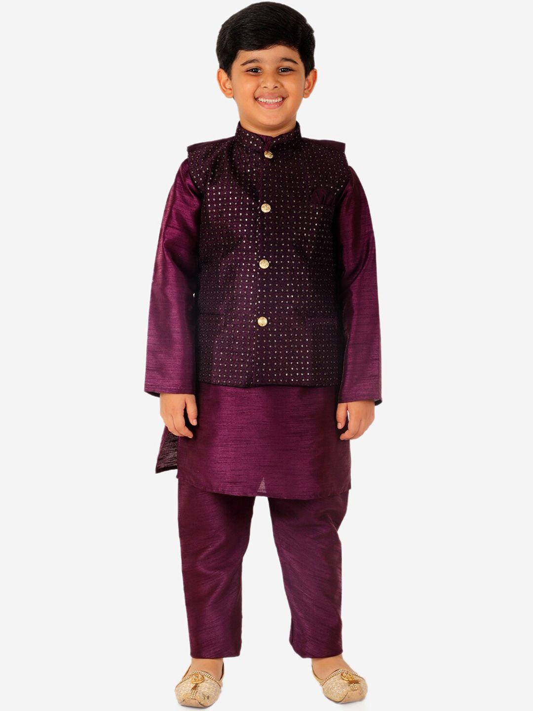 pro-ethic style developer boys pure silk kurta with trouser