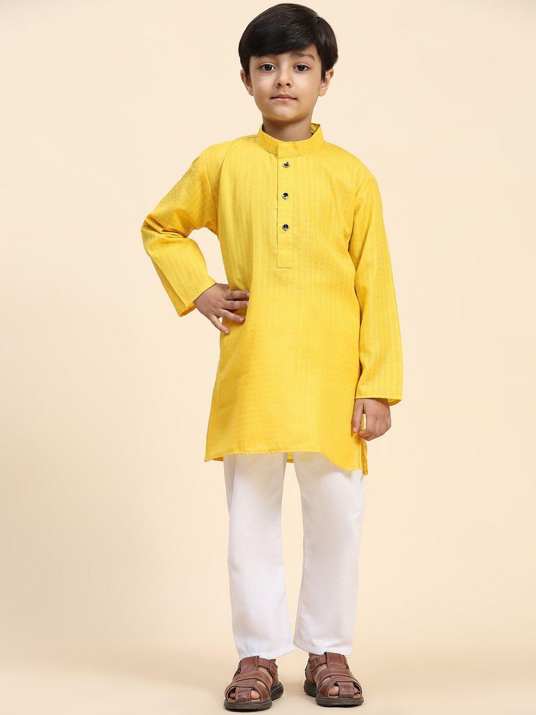 pro-ethic style developer boys regular pure cotton kurta with pyjamas