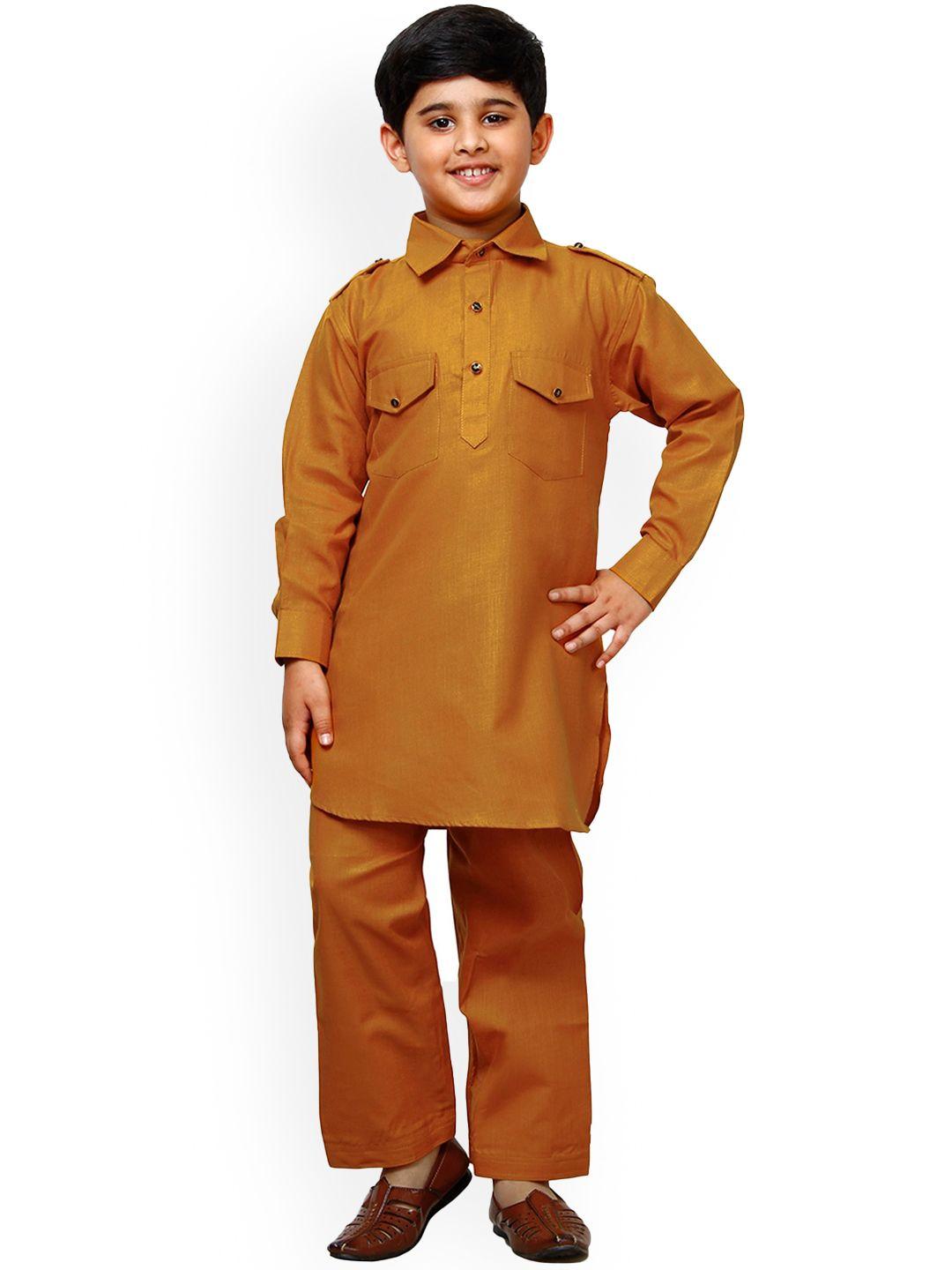 pro-ethic style developer boys shirt collar pathani kurta with pyjamas